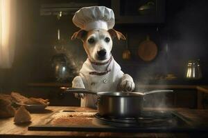 Koch Hund Kochen Essen foto
