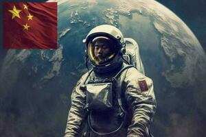 Chinesisch Astronaut Mond foto