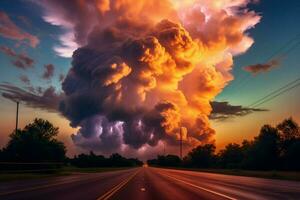 Wolke Sonnenuntergang Explosion foto