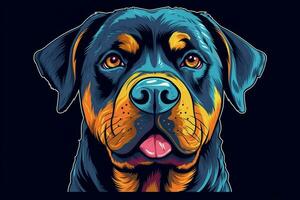 Färbung Hund Kopf Rottweiler foto