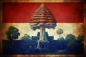 Flagge Hintergrund von Kambodscha foto
