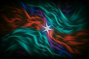 Flagge Hintergrund von Aserbaidschan foto