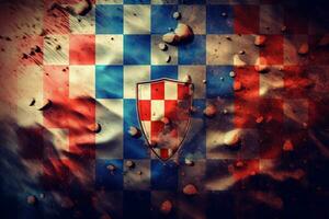 Flagge Hintergrund von Kroatien foto