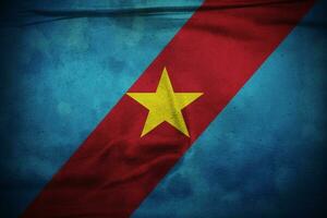 Flagge Hintergrund von demokratisch Republik von das Kongo foto