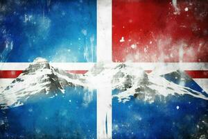 Flagge Hintergrund von Island foto