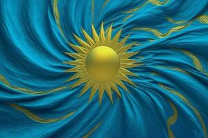 Flagge Hintergrund von Kasachstan foto