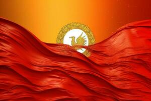 Flagge Hintergrund von Kirgisistan foto