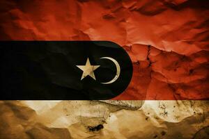 Flagge Hintergrund von Libyen foto
