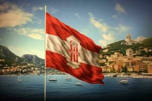Flagge Hintergrund von Monaco foto