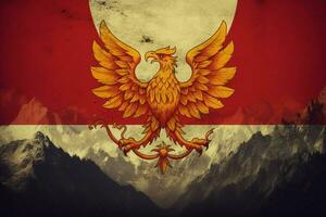 Flagge Hintergrund von Montenegro foto