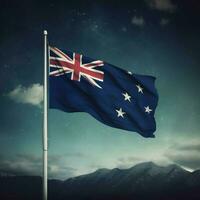 Flagge Hintergrund von Neu Neuseeland foto