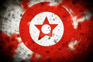 Flagge Hintergrund von Tunesien foto