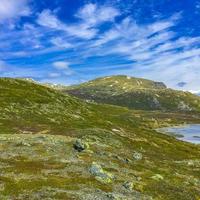 Vavatn Seepanorama Landschaft Felsbrocken Berge Hemsedal Norwegen. foto