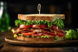 natürlich vegan Sandwich bereit mit organisch und foto