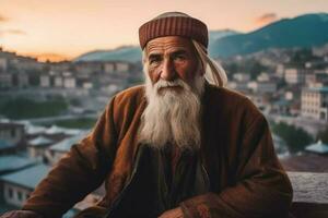 Türke alt Mann Türkisch Stadt foto