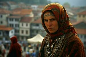 Türke Frau Türkisch Stadt foto