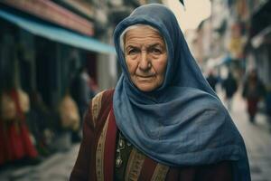 Türke Frau Türkisch Stadt foto