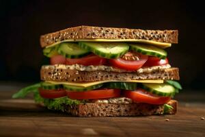 vegan Sandwich Licht und gesund Möglichkeit zum ein qui foto