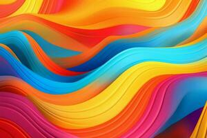 beschwingt Farben fließend im glatt Welle Muster foto