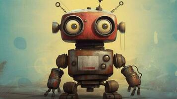 ein Poster zum ein Roboter namens Roboter foto