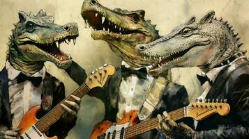 ein Poster zum ein Punk Band namens das Krokodil foto
