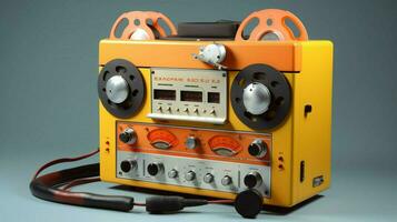 ein Gelb und Orange tun - - einer Band Recorder mit h foto