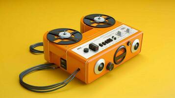 ein Gelb und Orange tun - - einer Band Recorder mit h foto