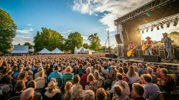 das Sommer- Musik- Festival produziert ein lebhaft öffnen foto