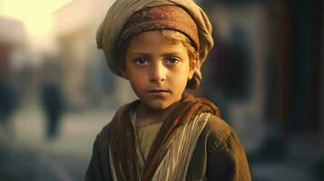 Türke Kind Junge Türkisch Stadt foto