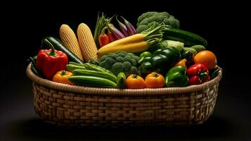 Gemüse groß Korb foto