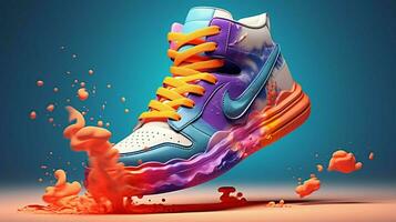 3d Turnschuhe durch alberto seveso fortgeschritten Farbe planen foto