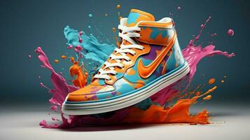 3d Turnschuhe durch alberto seveso fortgeschritten Farbe planen foto