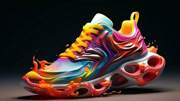 3d Turnschuhe durch alberto seveso fortgeschritten Farbe planen foto