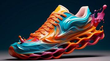 3d Turnschuhe durch alberto seveso fortgeschritten Farbe planen foto