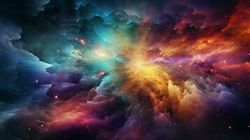 ein wirbelnd Galaxis von Farben und Formen traumhaft foto
