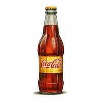 Coca Cola Orange Vanille mit Weiß Hintergrund hoch foto