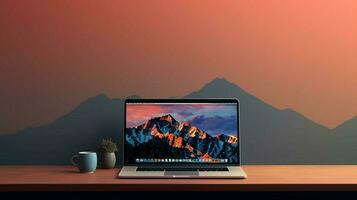 minimalistisch Desktop Hintergrund hoch Qualität foto
