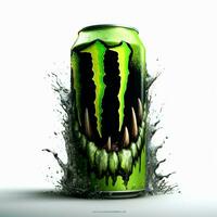Monster- Energie mit Weiß Hintergrund hoch Qualität foto