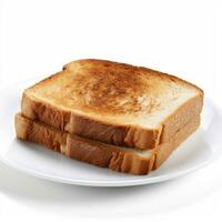 Toast mit Weiß Hintergrund hoch Qualität Ultra hd foto