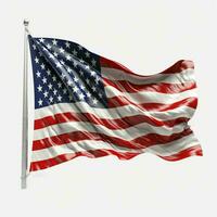 amerikanisch Flagge mit transparent Hintergrund foto