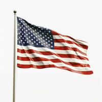 amerikanisch Flagge mit transparent Hintergrund foto