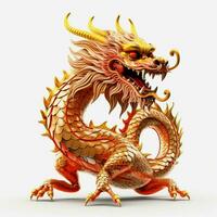 Chinesisch Neu Jahr Drachen mit transparent Hintergrund hoch foto