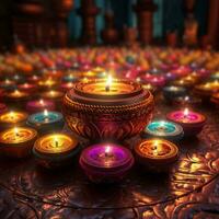 Diwali Beleuchtung hoch Qualität 4k Ultra hd hdr foto