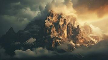 Dolomiten bedeckt Berge von Italien Gruppe di se foto