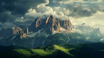 Dolomiten bedeckt Berge von Italien Gruppe di se foto