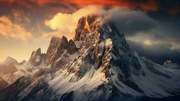 Dolomiten bedeckt Berge von Italien Gruppe di se foto