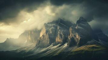 Dolomiten bedeckt Berge von Italien Gruppe di se foto