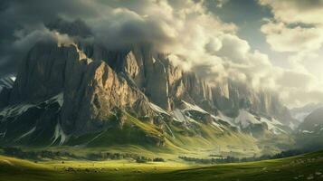 Dolomiten bedeckt Berge von Italien Gruppe di se foto
