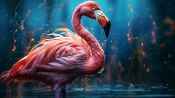 Epos hyperrealistisch Foto von ein Flamingo hd Hintergrund