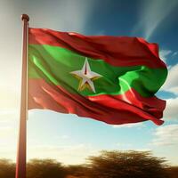 Flagge von Burkina Faso Oberer, höher volta hoch foto